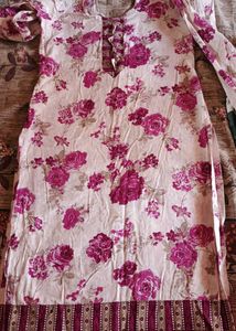 Floral Print Cotton Kurta set