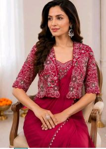 New Designer  ready to Wear Saree with Jacket blou