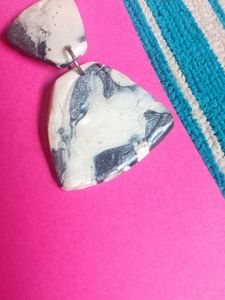 Triangle Marble Earrings