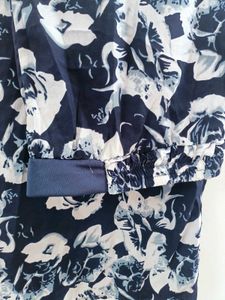 Navy Floral Print Plazo for women size XXL