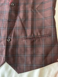 Arvind Checkered 3 Piece Suit Set With Cover