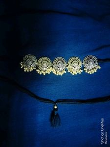 New oxidised golden choker