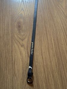 Slim Black Textured Belt