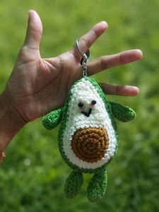 Cute Crochet Avocado Keychain