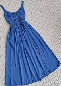 Blue Sundress with Slit