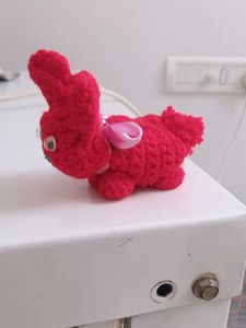 Crochet Red rabbit.