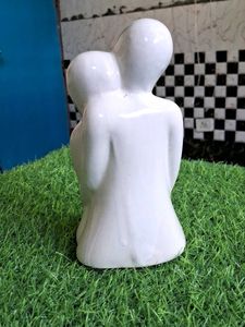 Modern White Couple Sculpture