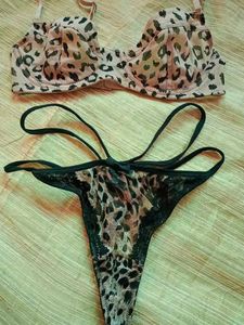 Forever 21 Leopard Print Lingerie Set