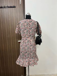 Floral Ruched Mini Dress