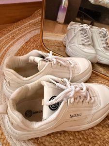 Cream Platform Sneakers(new with box)