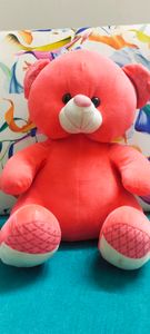 Cute Coral Teddy Bear Plush Toy