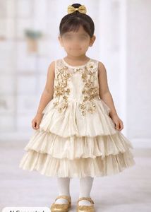 Elegant Ivory & Gold Party Dress Size 20