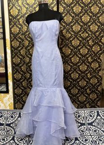 Lavender Ruffle Mermaid Gown