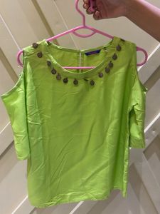 Cold Shoulder top with Embellishment