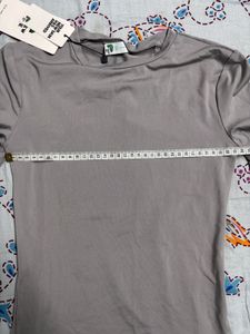 Grey Long Sleeve Top XS