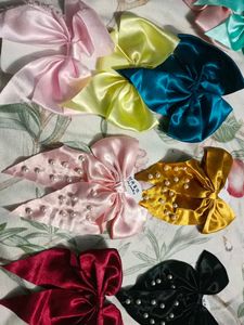 Assorted Satin Bow Hair Clips