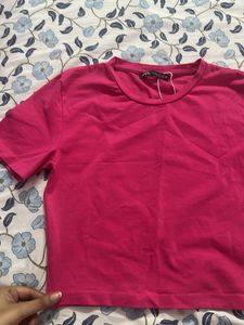 Pink Zara Basic Tee