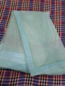 Sparkling Mint Green Saree