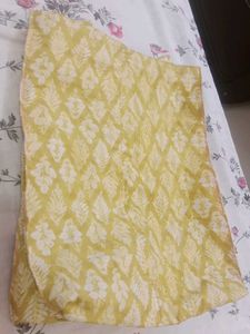 Yellow Floral Print Tote Bag
