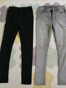 Stylish Black & Grey Jeans