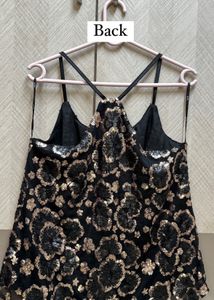Sequin Black Party Top