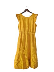 Yellow Tiered Midi Dress