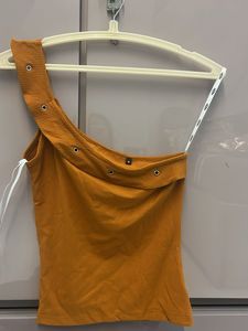 Ribbed One Shoulder Top