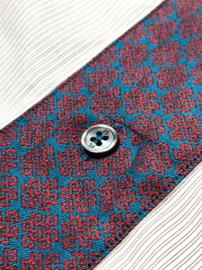 PAUL SMITH Contrast Placket Pinstripe Dress Shirt