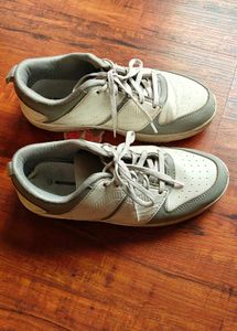 Stylish White & Grey Sneakers