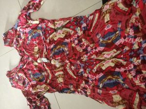 Bohemian Red Printed Maxi Dress