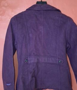 Crocodile Purple Buttoned Jacket