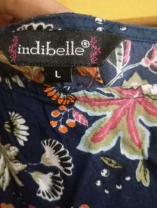 Navy Floral Print Dress