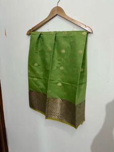 Elegant Green Silk Kurta Set with Dupatta