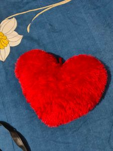 Red Heart Plush Cushion