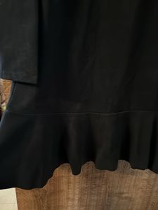 Chic Black Long Sleeve Flared Dress