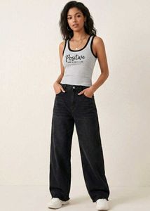 Grey Graphic Tank Top - Positive Vibes