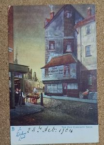 Vintage 'Old Curiosity Shop' Postcard Tucks Art Se