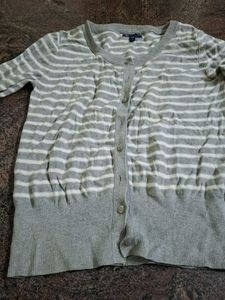 GAP Striped Knit Cardigan