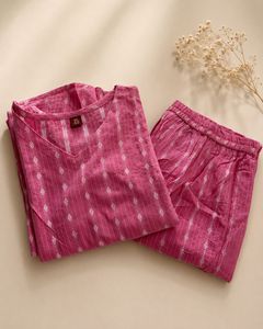 Elegant Rose A-Line Kurti Set