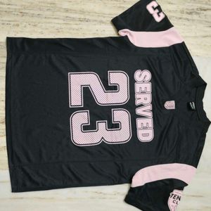 Black Jersey Style T-Shirt