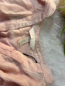 Light Pink Striped V-Neck Tunic