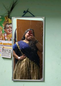 Fully stitched Elegant Blue and Gold Lehenga Choli