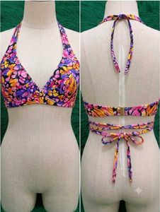 Vibrant 🆕🎁Floral Print Halter Bikini Top