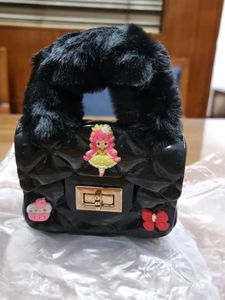 Cute Black Mini Bag with Charms