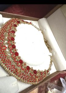 Stunning Red Indian Necklace Unused