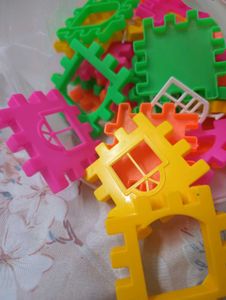 colorful, interlocking plastic blocks