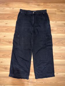Bershka Classic Black Cargo Pants