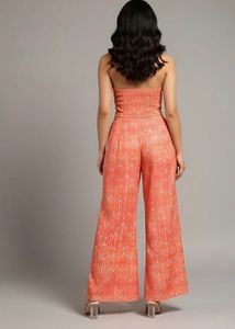 Vibrant Orange Printed Blouse