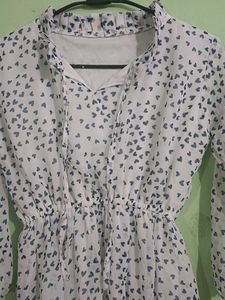 Heart Print Midi Dress