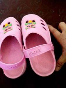 Adorable Pink Bear Cling-On Sport Slides